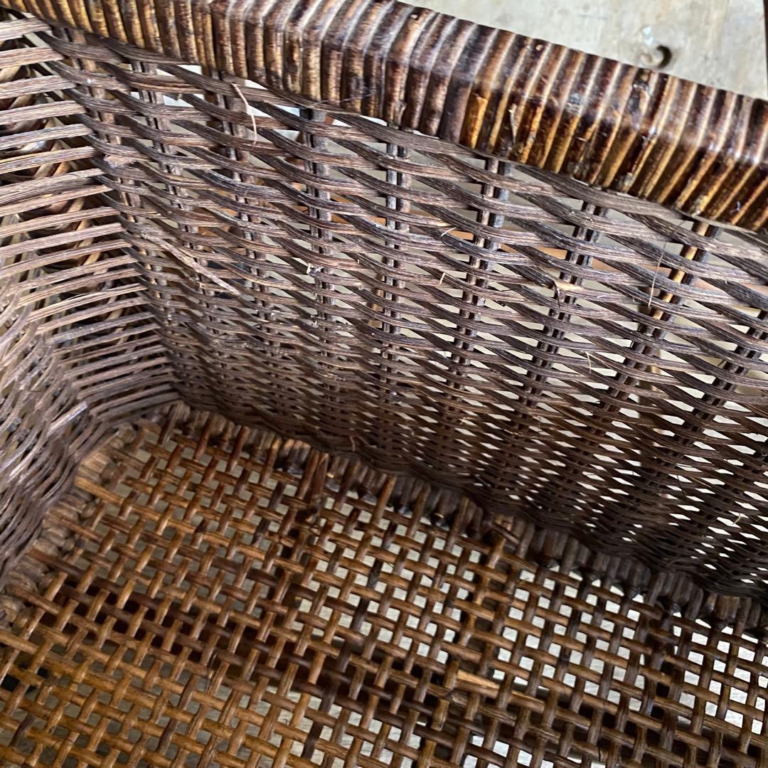 ラタン 籐　ランドリーラック　アーチトップ　ヴィンテージ　昭和レトロ