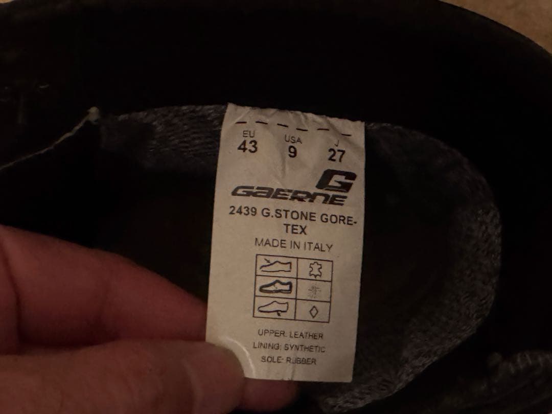 GAERNE（ガエルネ）Gストーンゴアテックス　ブラック バイクブーツ 27cm