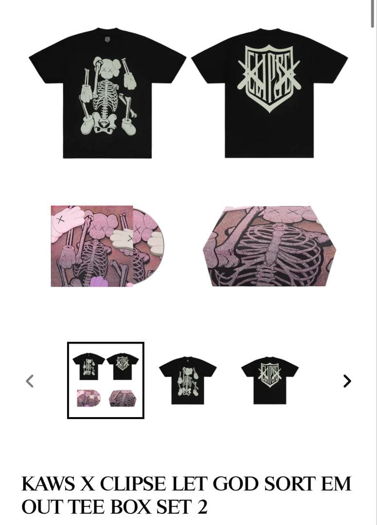 KAWS x CLIPSE CD and TEE BOX SET2 Mサイズ