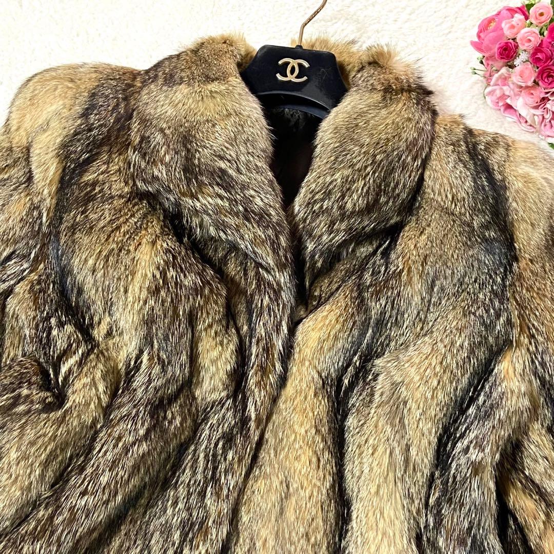 本毛皮 ラビットファー コート ジャケット サイズM