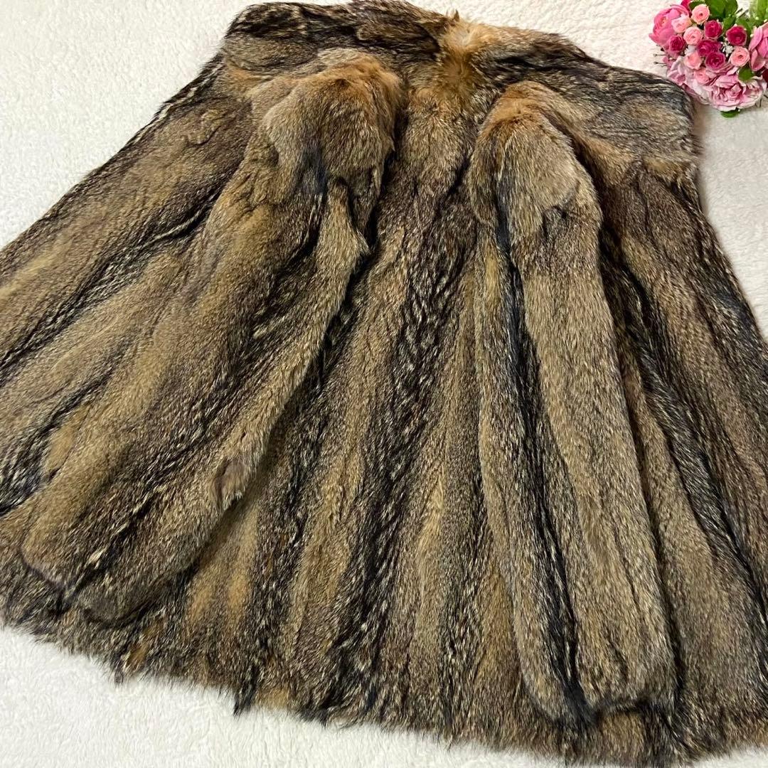 本毛皮 ラビットファー コート ジャケット サイズM