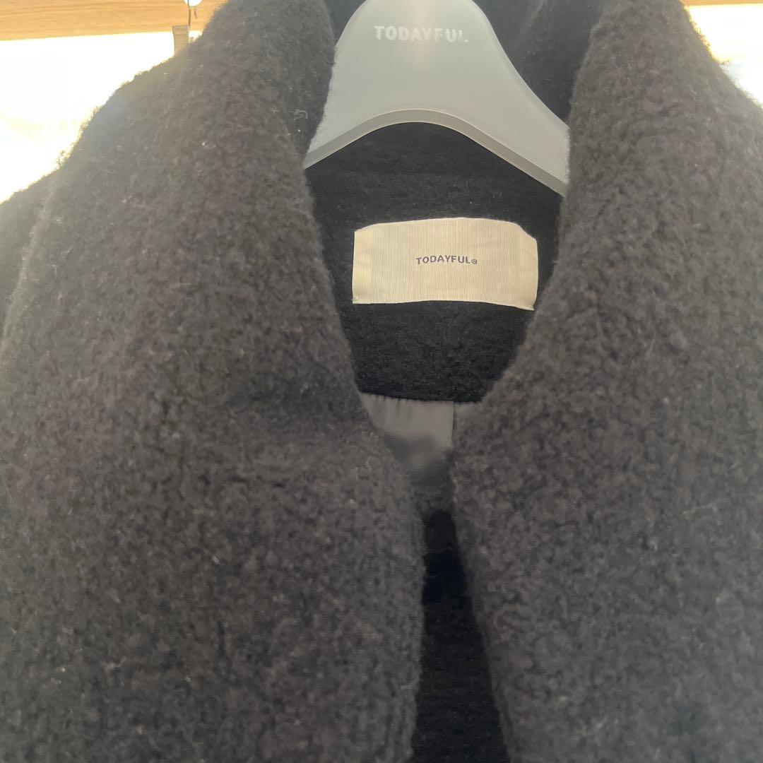 Standcollar Boucle Jacket 38 ブラック