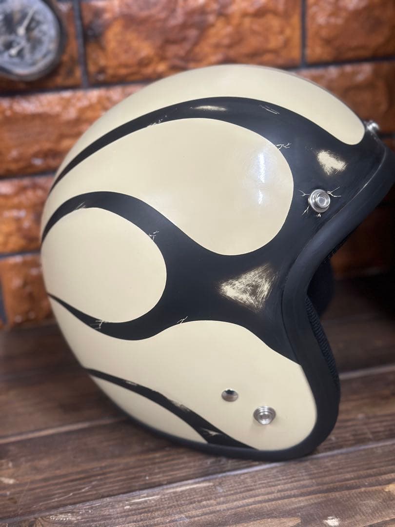 ジェットヘルメット　エイジング塗装　新品未使用　フレアー　チャレンジャー