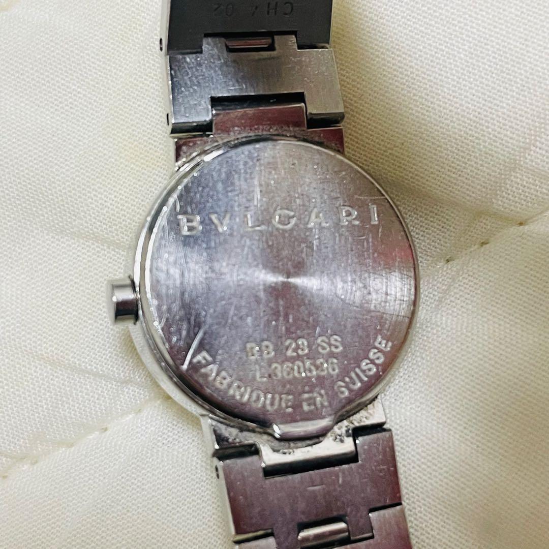 定番✨ブルガリ♡腕時計　BB23SS 黒文字盤 12Pダイヤ　ケース　ショッパー