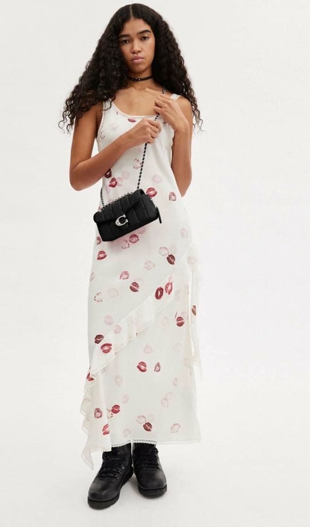 【新品】COACH タビー ショルダー バッグ 26・キルティング　シルバー