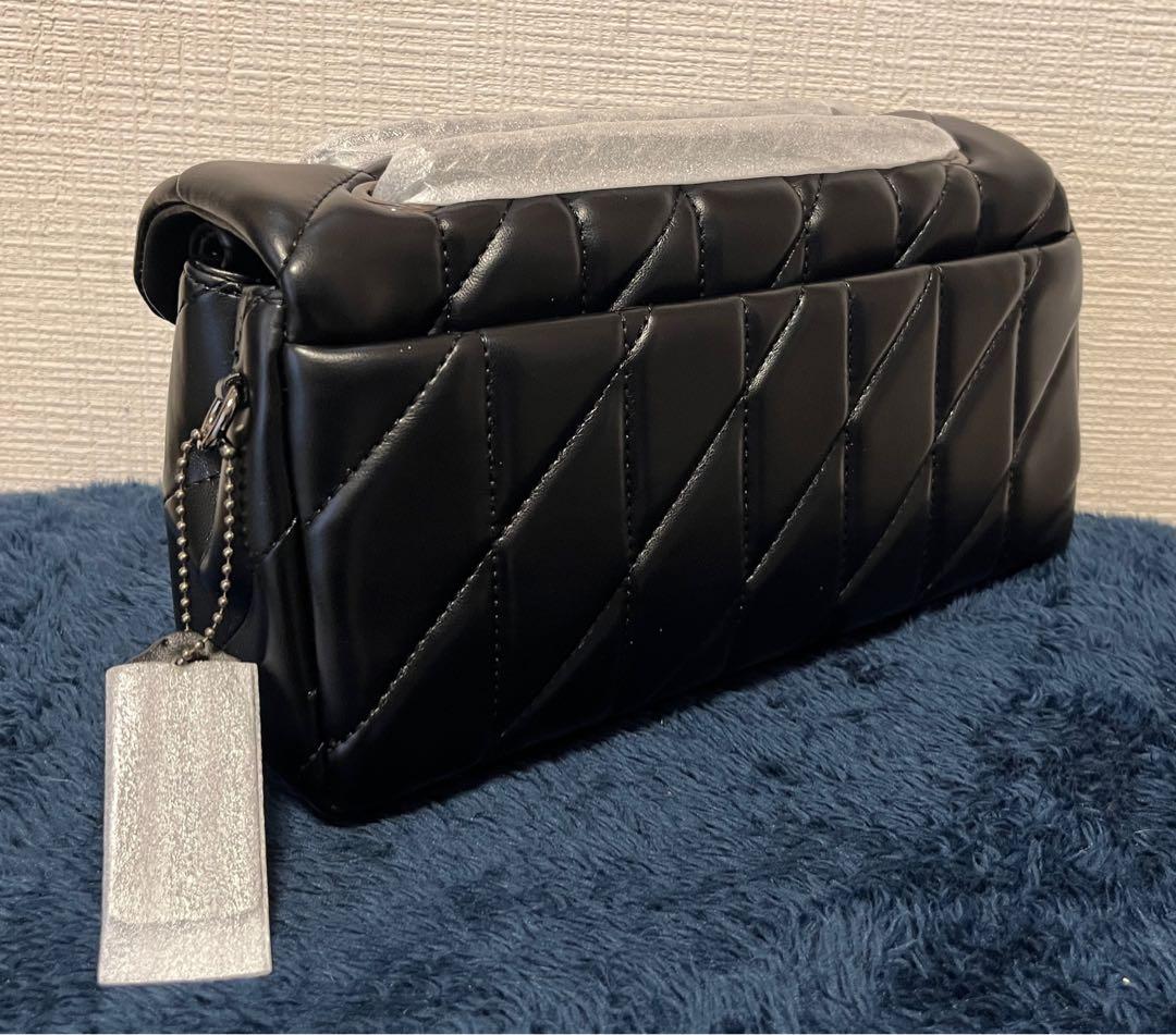 【新品】COACH タビー ショルダー バッグ 26・キルティング　シルバー