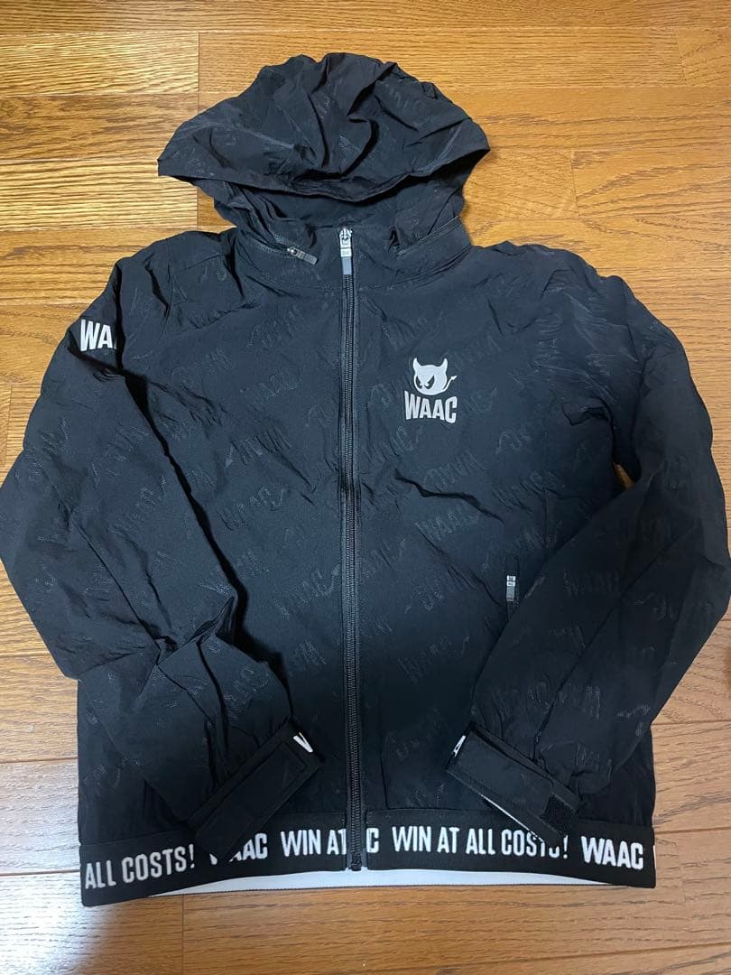 WAAC フード付きジャケット ブラック キャップ付き
