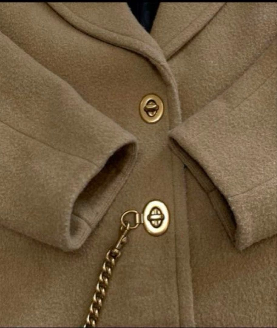 コーチ ジェニファーロペス　コラボ　チェスターコート　ベージュ　S