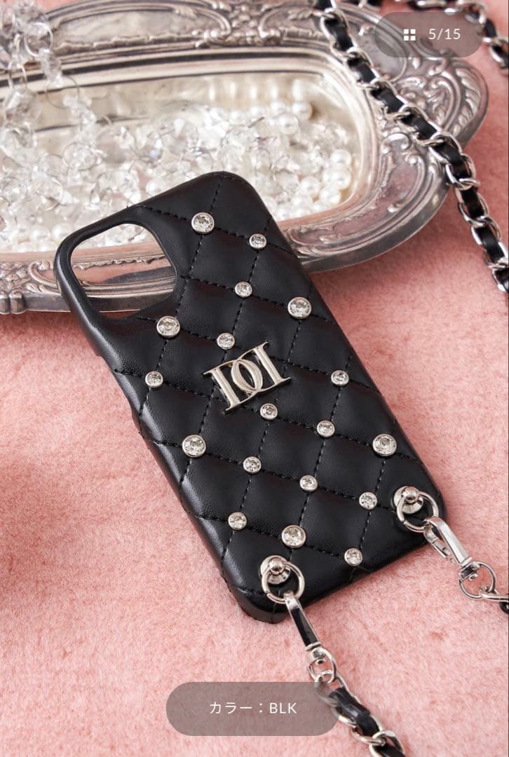 ダーリッチ　キルティングビジューiPhoneケース　iPhone15