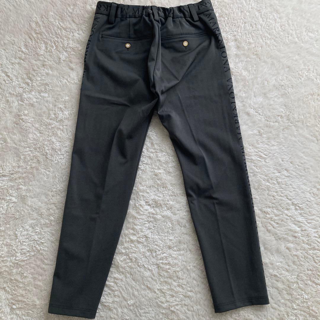 美品！MARK&LONAマークアンドロナ　サイドロゴ　ストレッチパンツ　46