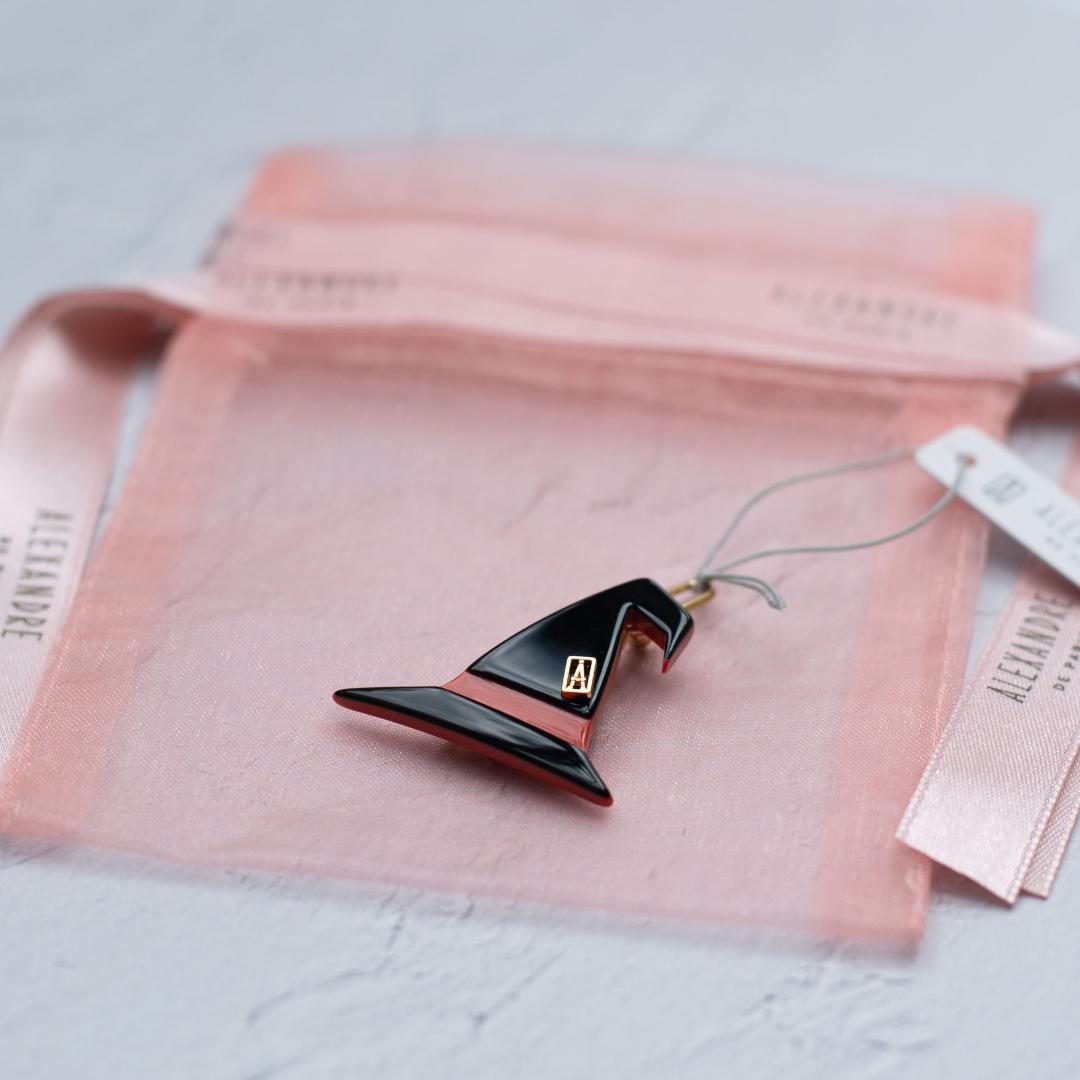 アレクサンドル ドゥ パリ 新品　ハロウィン　魔女の帽子ヘアピン ボールピン