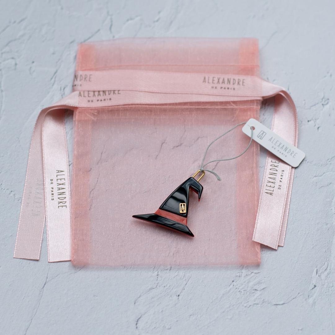 アレクサンドル ドゥ パリ 新品　ハロウィン　魔女の帽子ヘアピン ボールピン