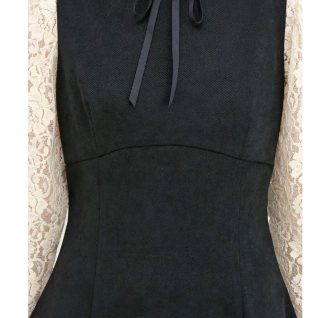 【フィント/ Fi.n.t】レースレイヤードナローフレアージャンパースカート