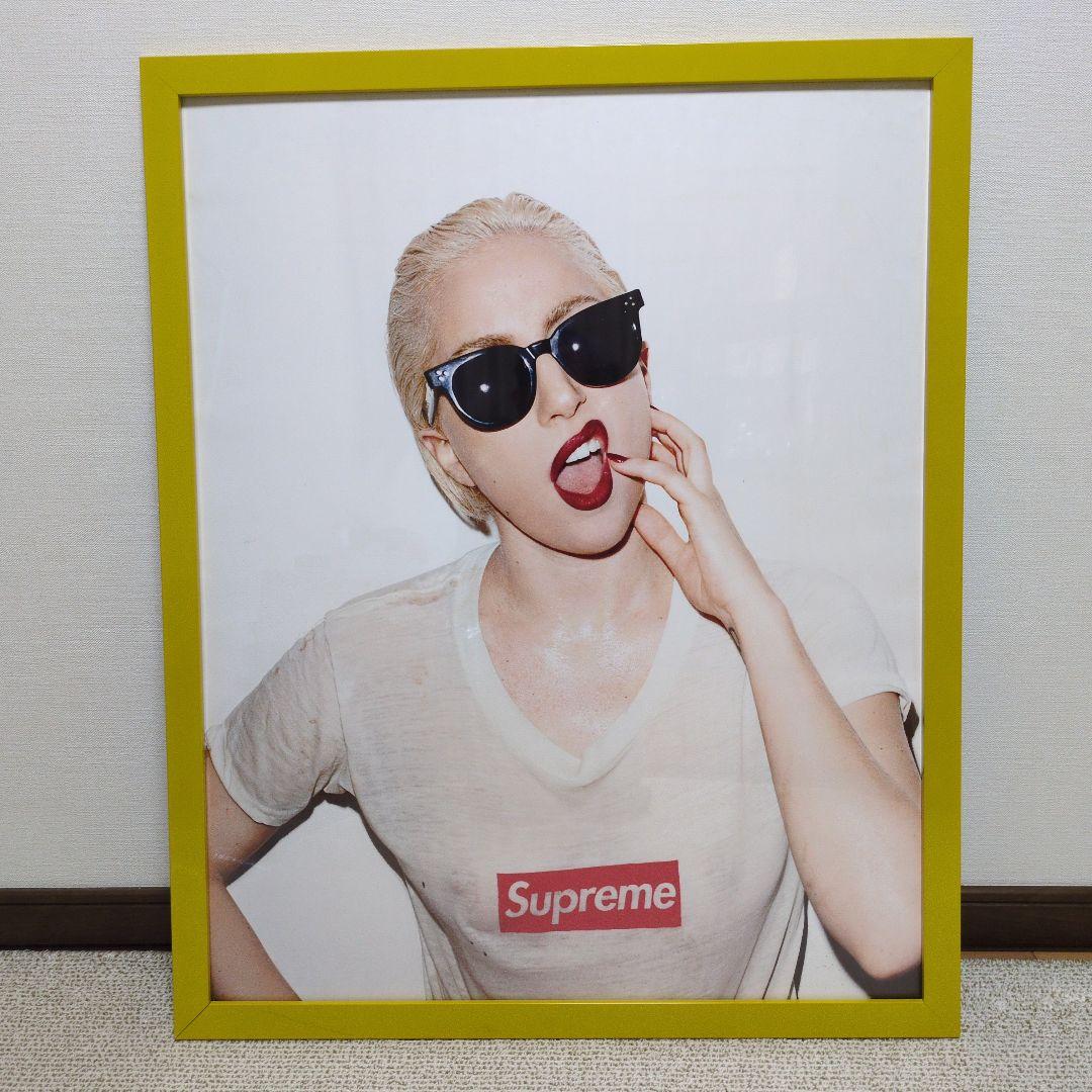 シュプリーム Supreme × レディ・ガガ イエロー 額装