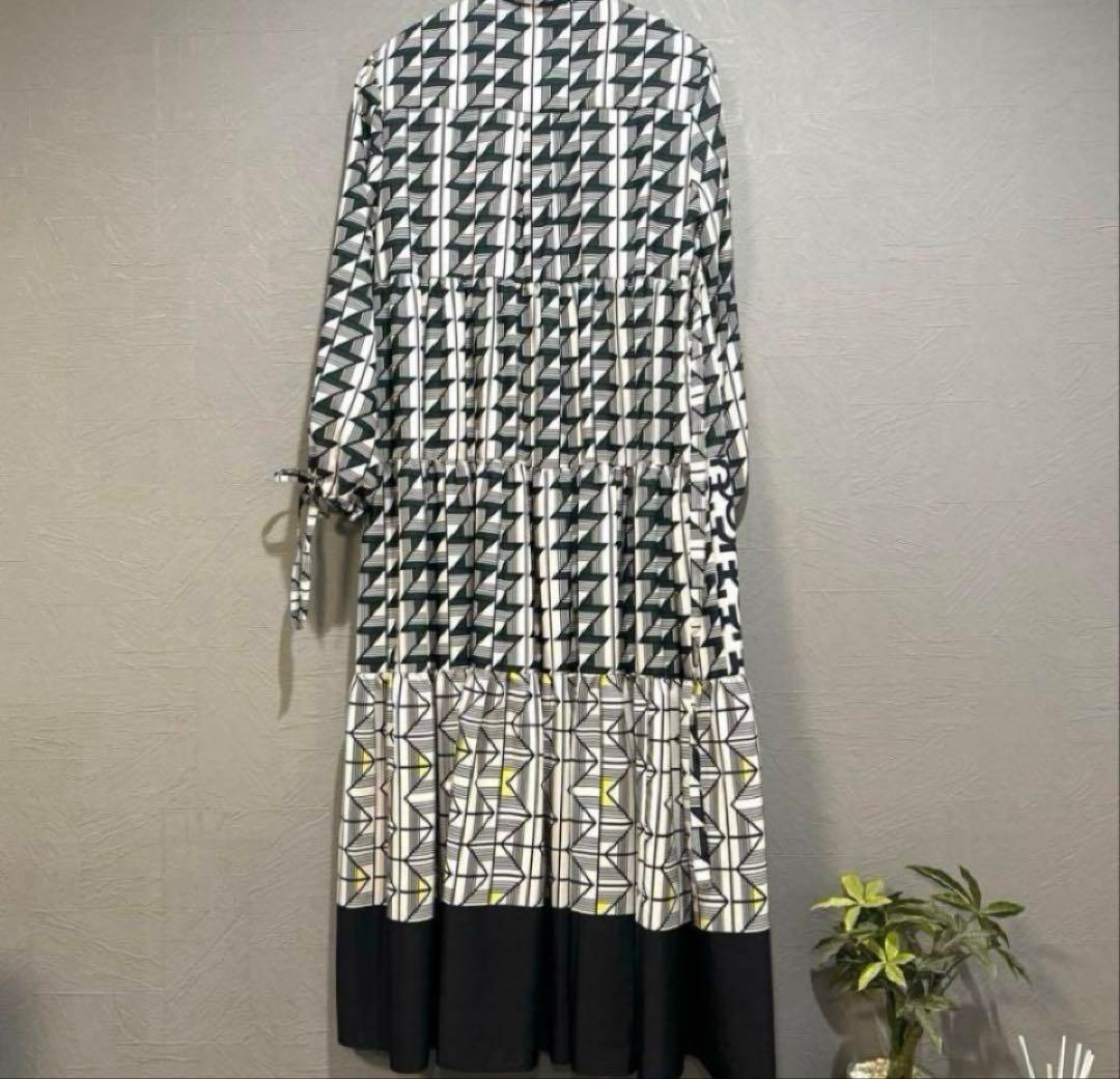 グレースクラス キカコンビマキシワンピース 総柄シャツワンピース 【美品】