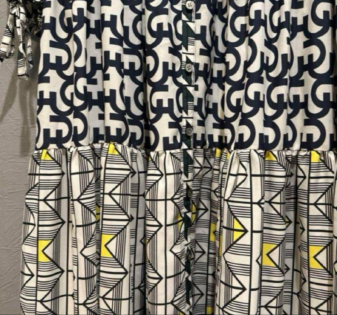 グレースクラス キカコンビマキシワンピース 総柄シャツワンピース 【美品】