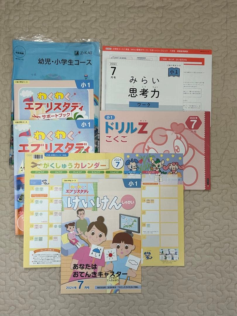 新品同様 最新　Z会 小学1年生 2024年度 1年分　みらい思考力あり