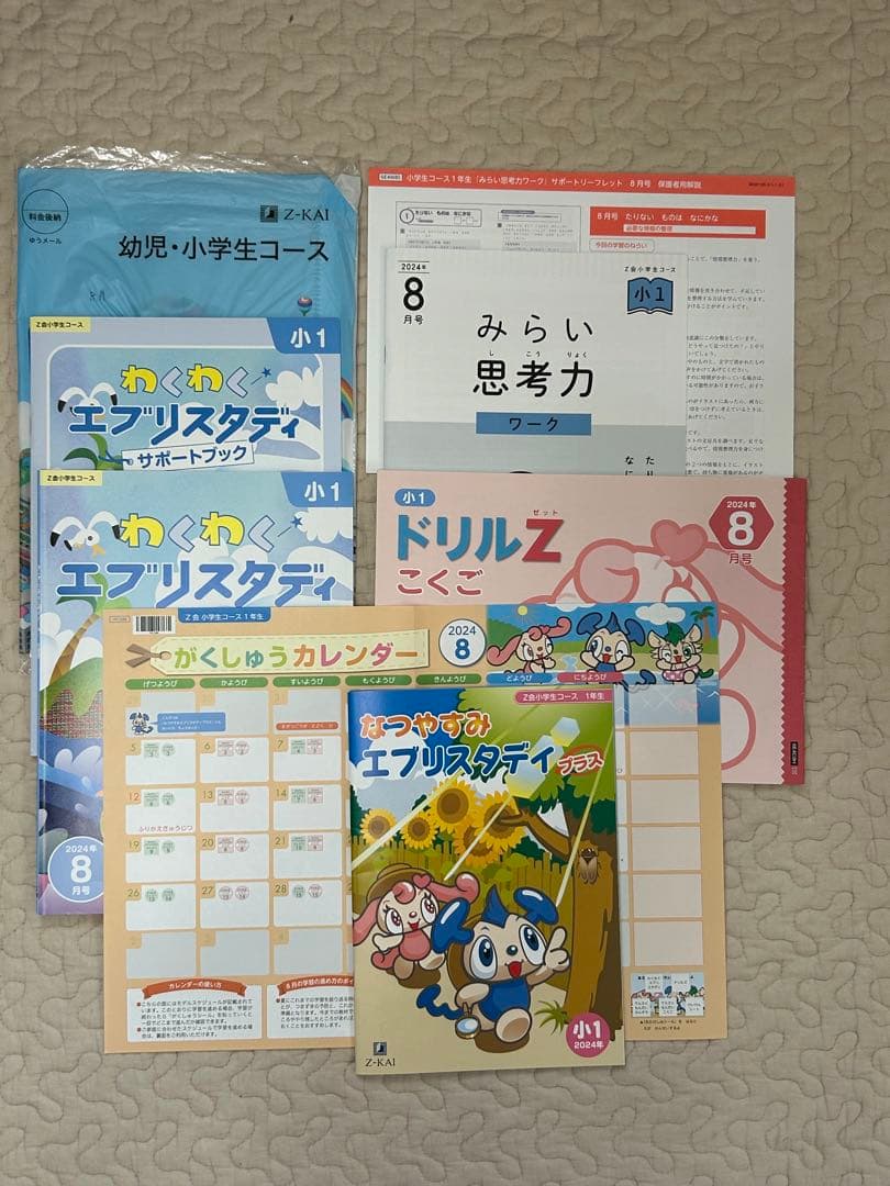 新品同様 最新　Z会 小学1年生 2024年度 1年分　みらい思考力あり