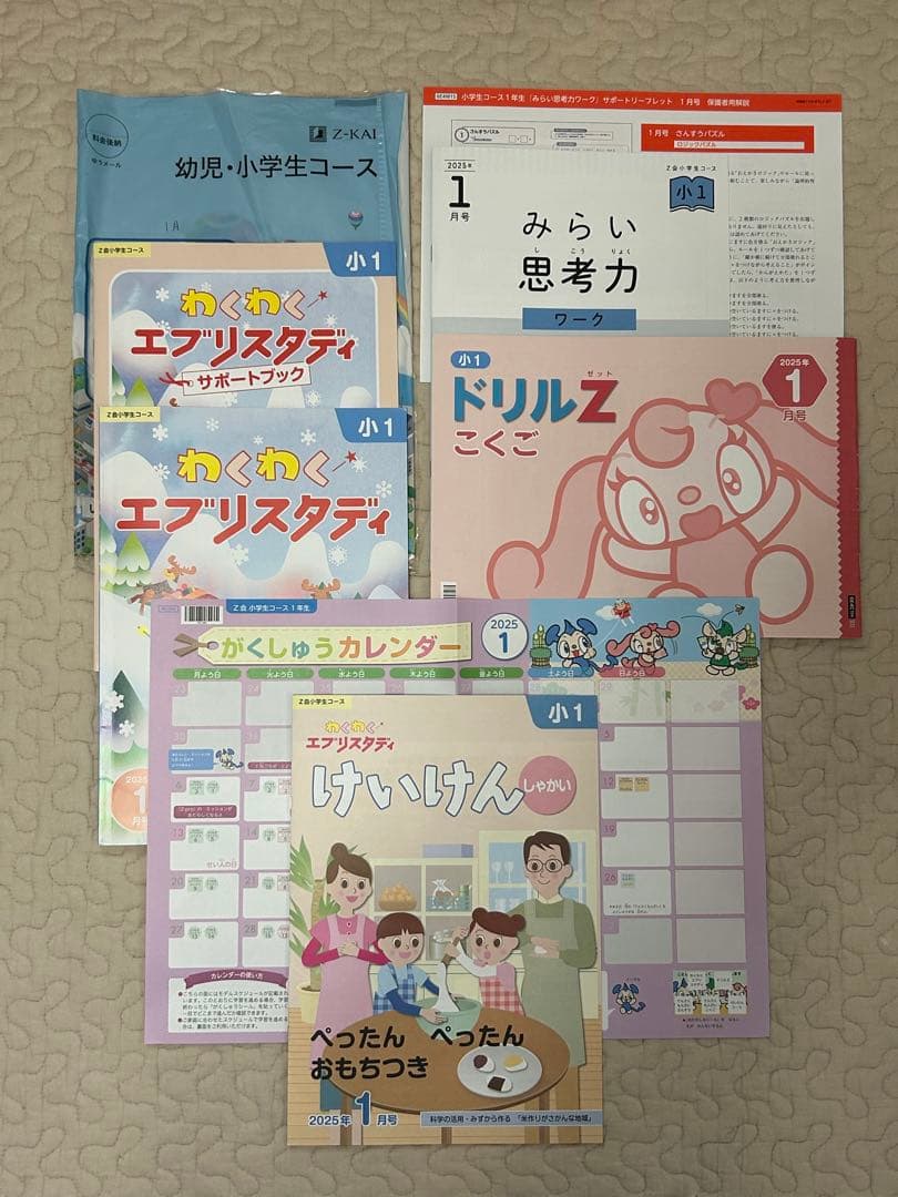新品同様 最新　Z会 小学1年生 2024年度 1年分　みらい思考力あり