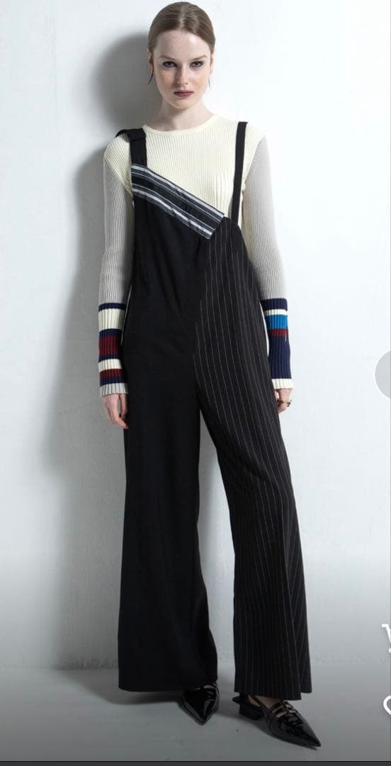 AULA AILA アシンメトリーサロペット