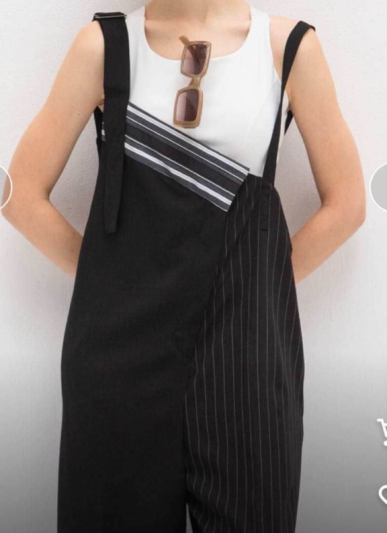 AULA AILA アシンメトリーサロペット