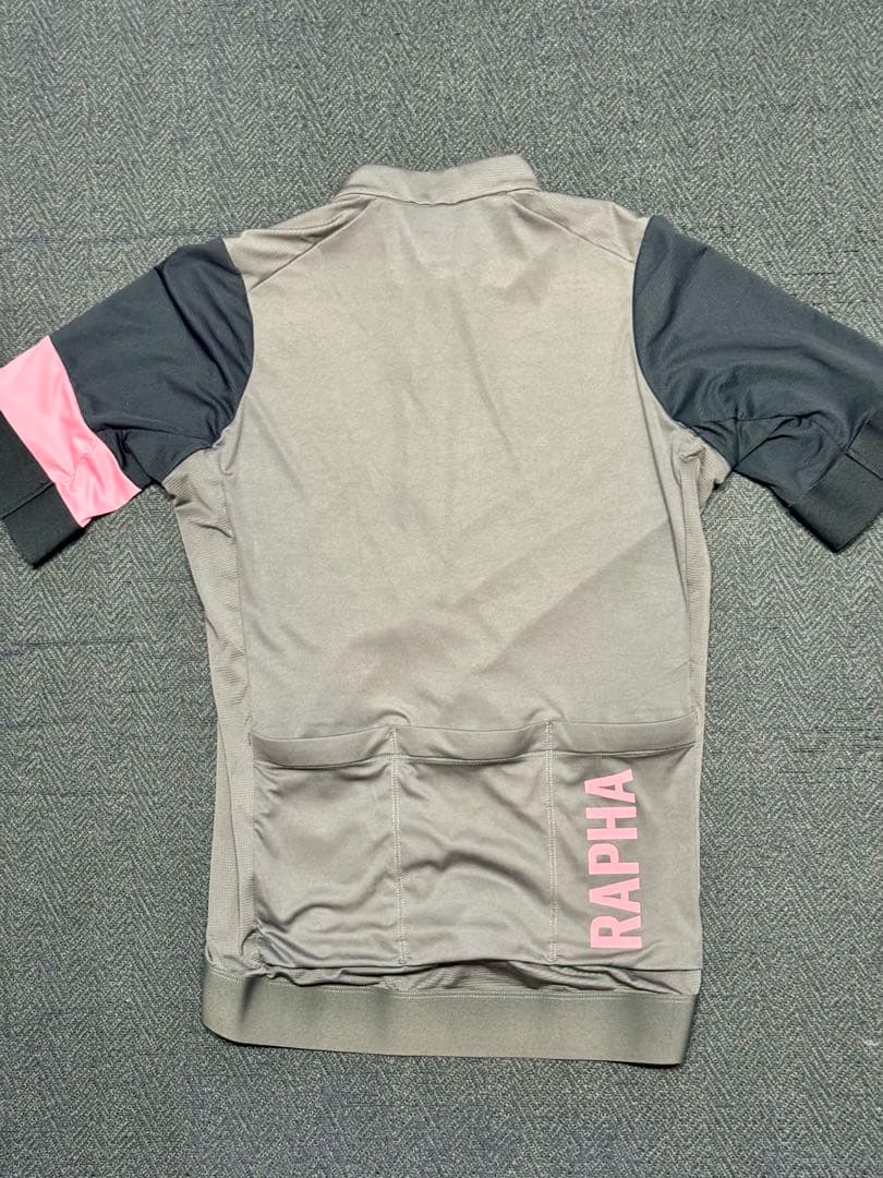 【美品】Rapha サイクルジャージ サイズS グレー/ピンク