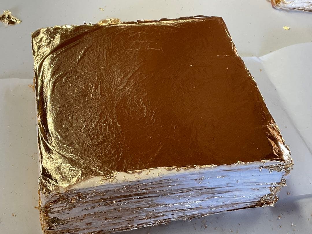 金箔145mm角と耳付き裁断前各500枚の出品