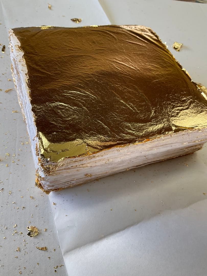 金箔145mm角と耳付き裁断前各500枚の出品