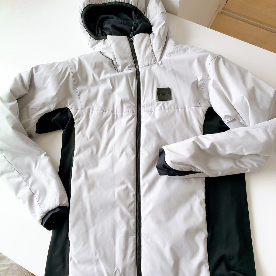 【nanao】ウォームダールパテッドパーカー メンズ 秋冬 Mグレー