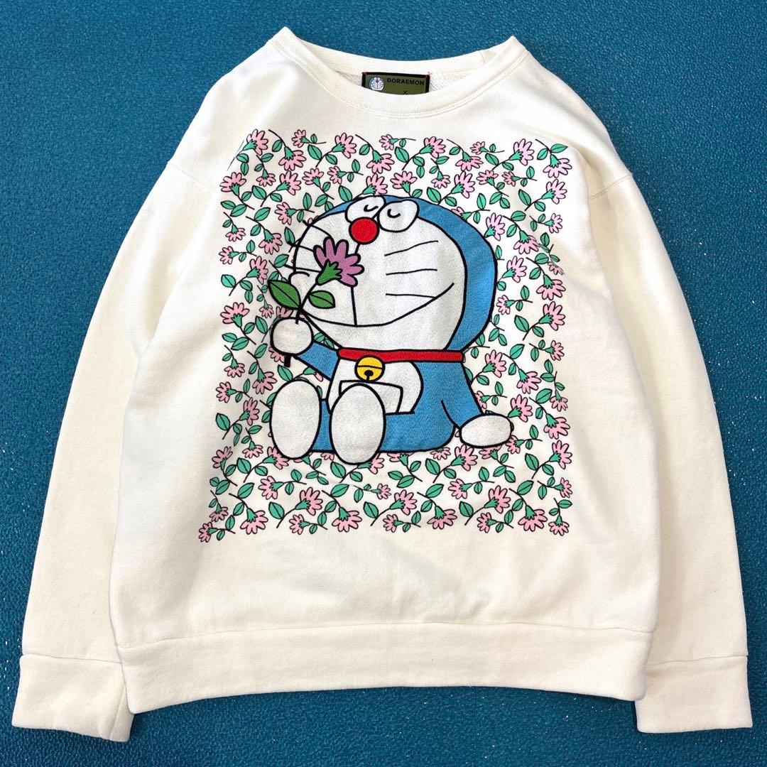 【レディースM相当】GUCCI　ドラえもん　コラボ　トレーナー　スウェット　花柄