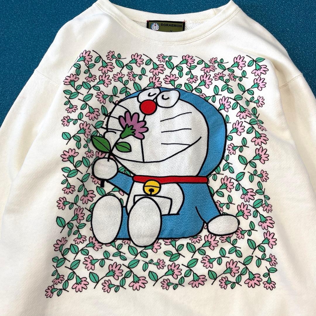【レディースM相当】GUCCI　ドラえもん　コラボ　トレーナー　スウェット　花柄