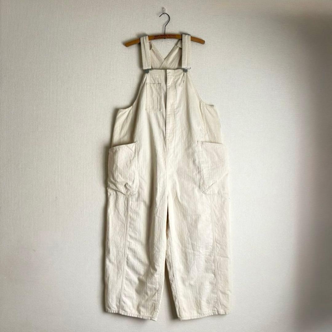 tumugu ツムグ キナリ ヘリンボンオックス サロペット です♩