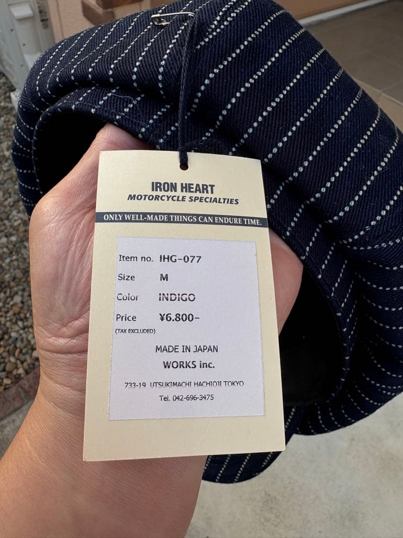 IRON HEART インディゴ ウォバッシュキャスケット アイアンハート