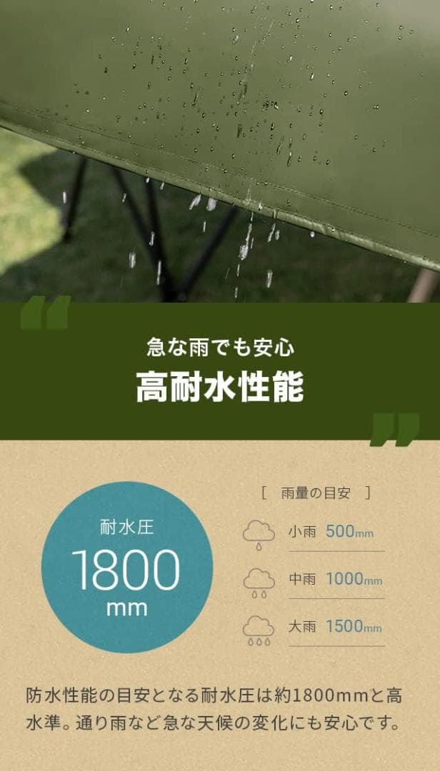 【開封済 未使用品】モダンデコ タープテント 3m ワンタッチ サンドベージュ