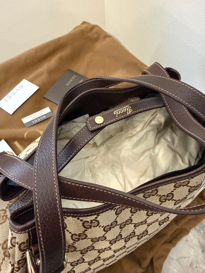 新品未使用★グッチアビーGGキャンバス ワンショルダートートバッグ 袋付き