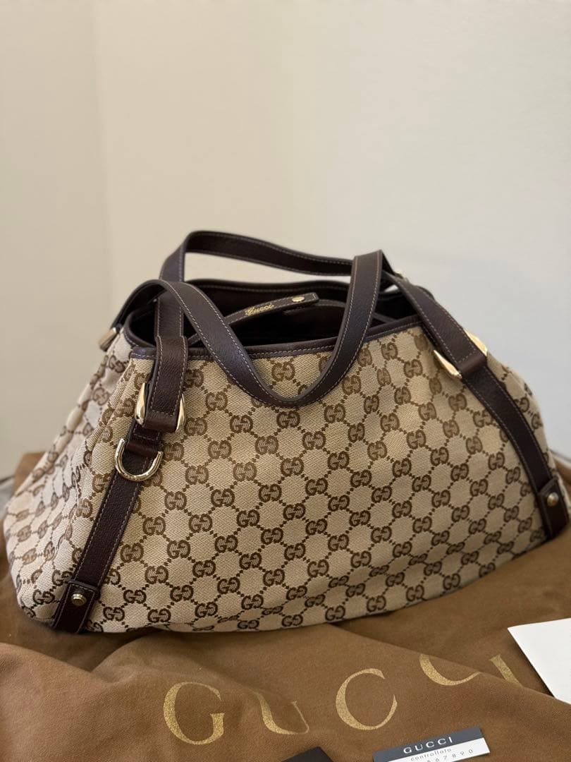 新品未使用★グッチアビーGGキャンバス ワンショルダートートバッグ 袋付き