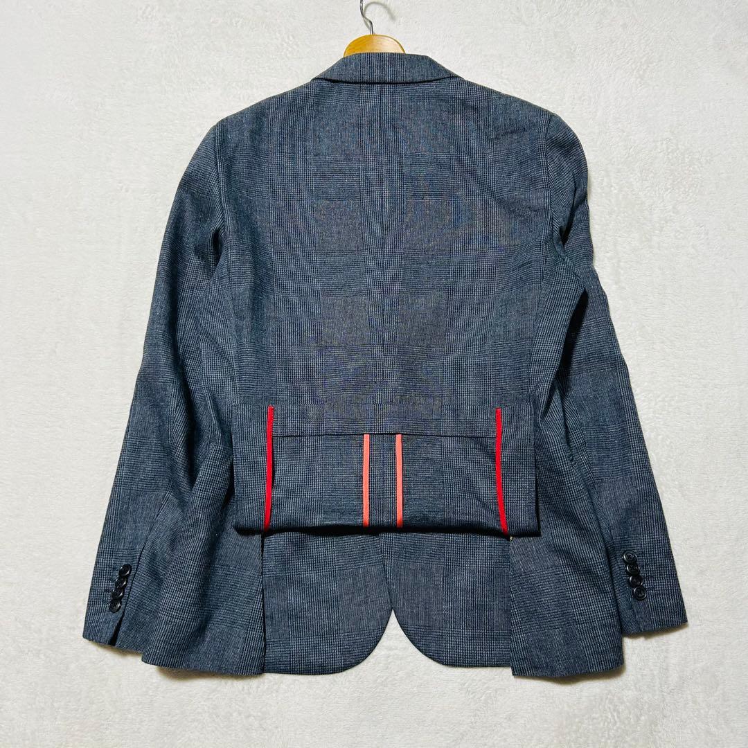 美品✨ポールスミス 現行タグ セットアップ グレー チェック M リネン ウール