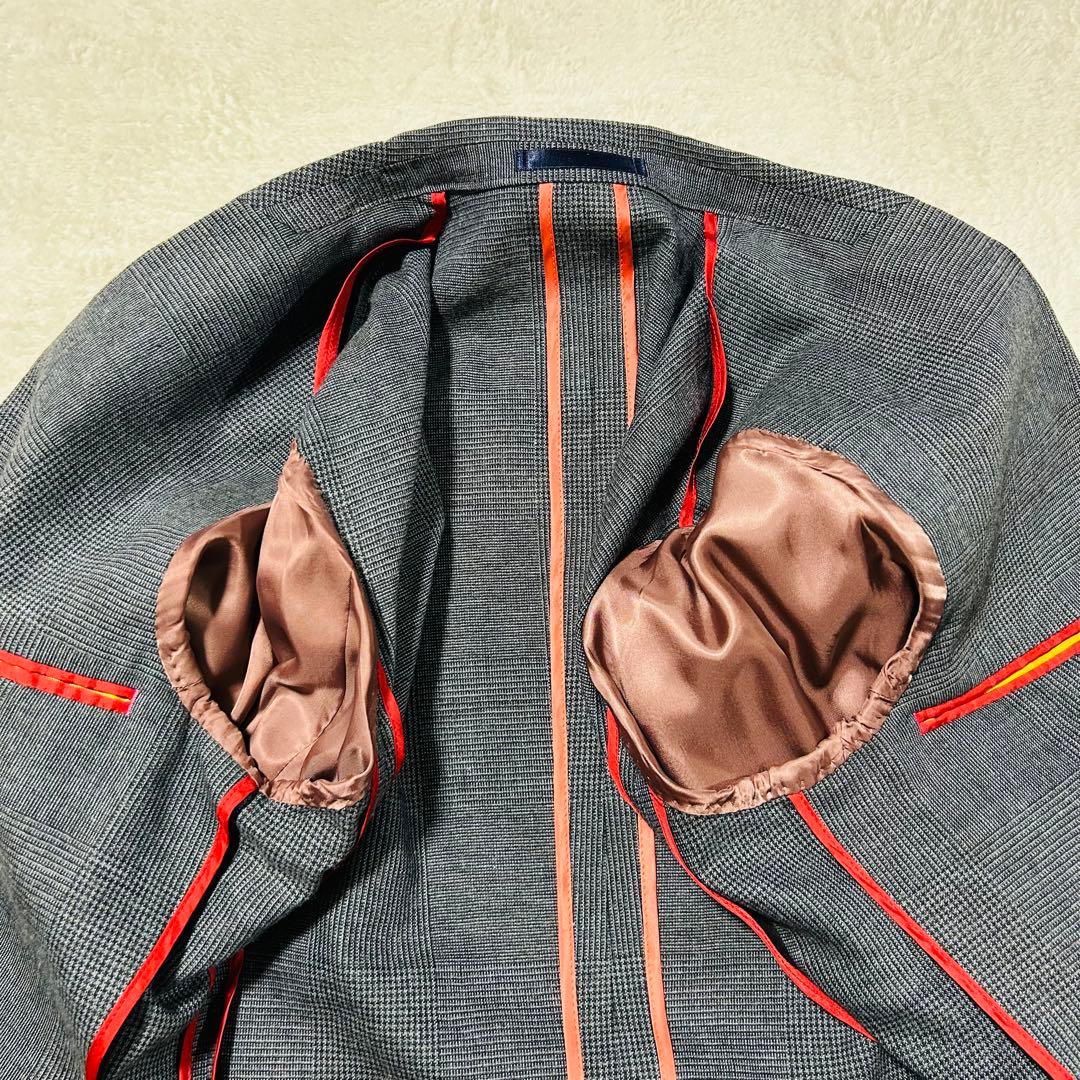 美品✨ポールスミス 現行タグ セットアップ グレー チェック M リネン ウール