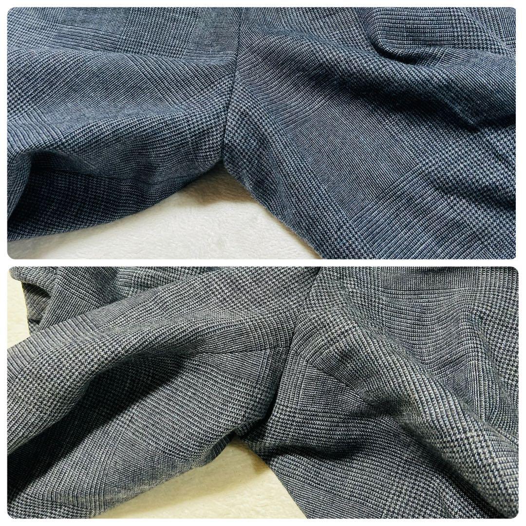 美品✨ポールスミス 現行タグ セットアップ グレー チェック M リネン ウール