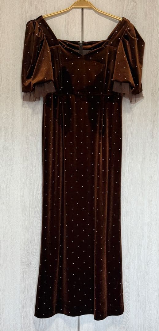 新品タグ付き　acka bijou dot velours dress