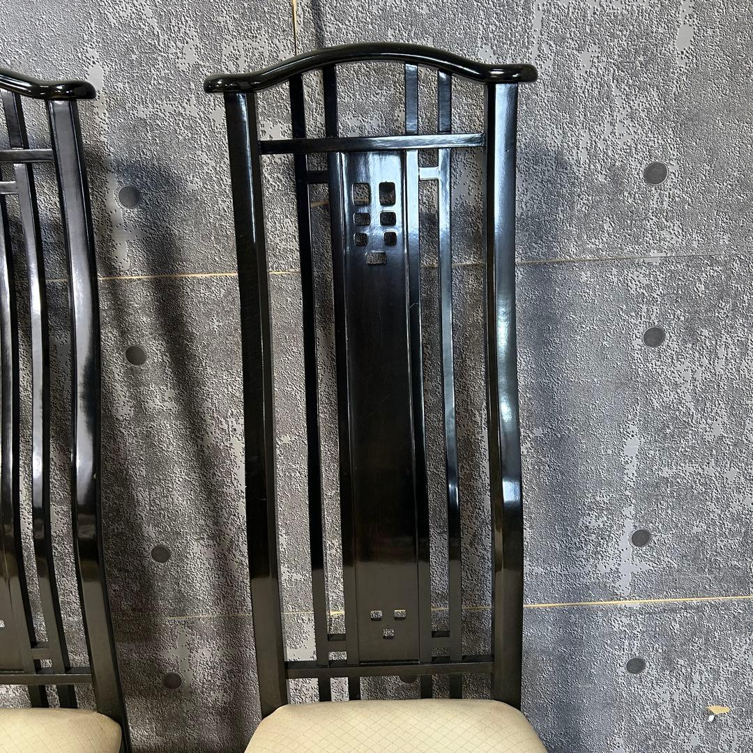 ꧁GIORGETTI ジョルジェッティ꧂ハイバックダイニングチェア3脚 食卓椅子