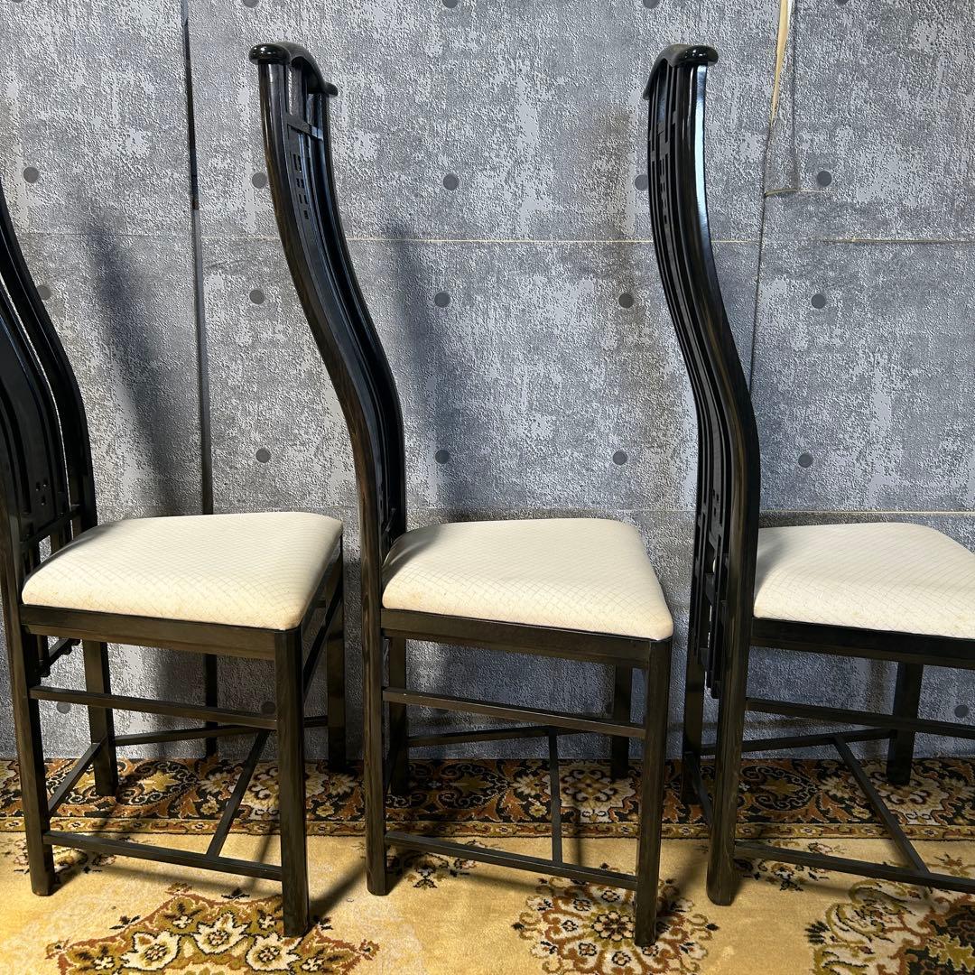 ꧁GIORGETTI ジョルジェッティ꧂ハイバックダイニングチェア3脚 食卓椅子