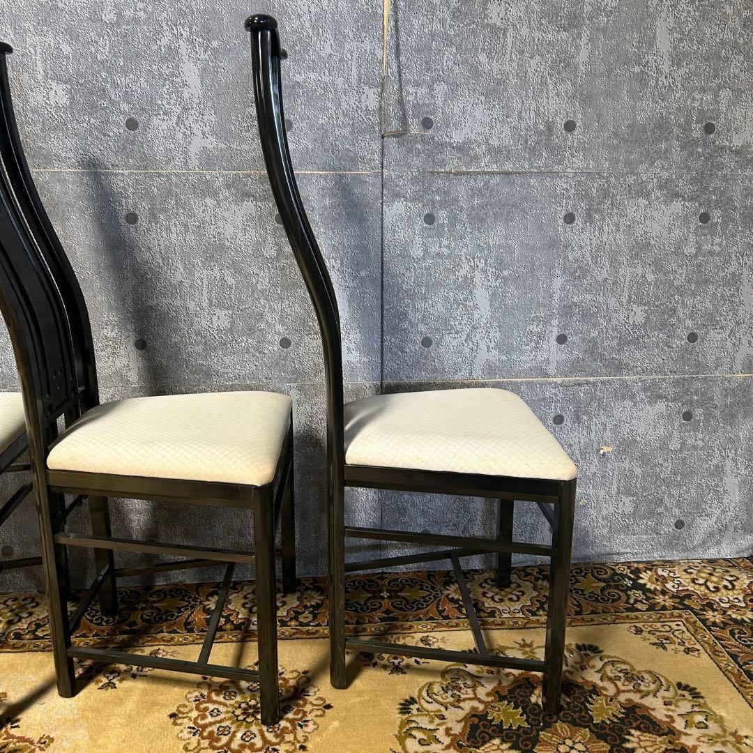 ꧁GIORGETTI ジョルジェッティ꧂ハイバックダイニングチェア3脚 食卓椅子