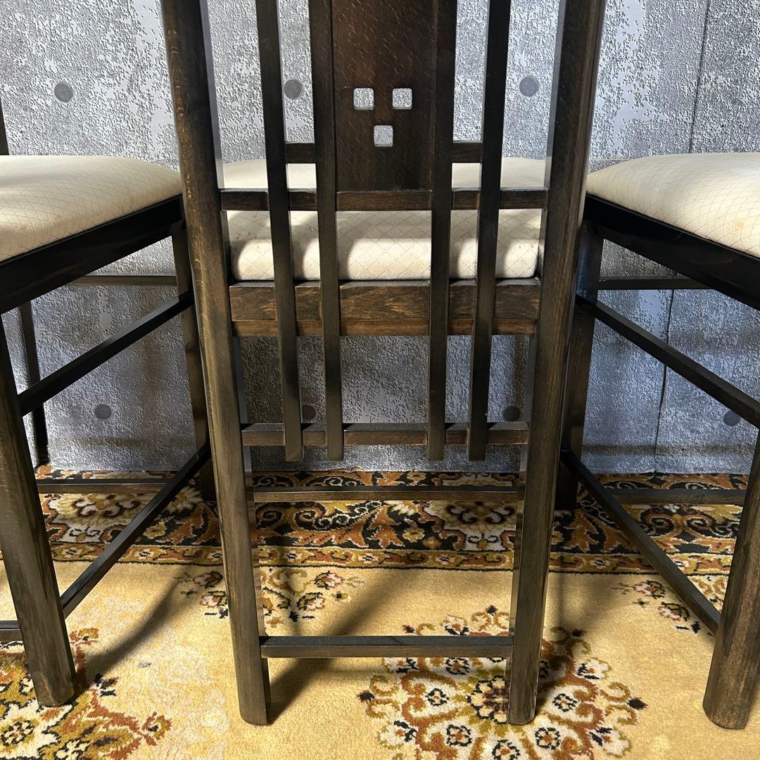 ꧁GIORGETTI ジョルジェッティ꧂ハイバックダイニングチェア3脚 食卓椅子