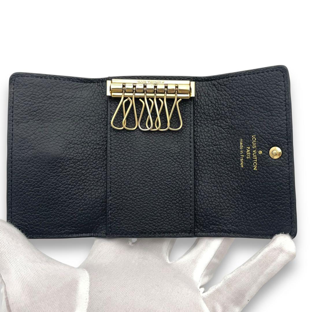 【新型ICモデル】ルイヴィトン 6連 キーケース モノグラム アンプラント 黒