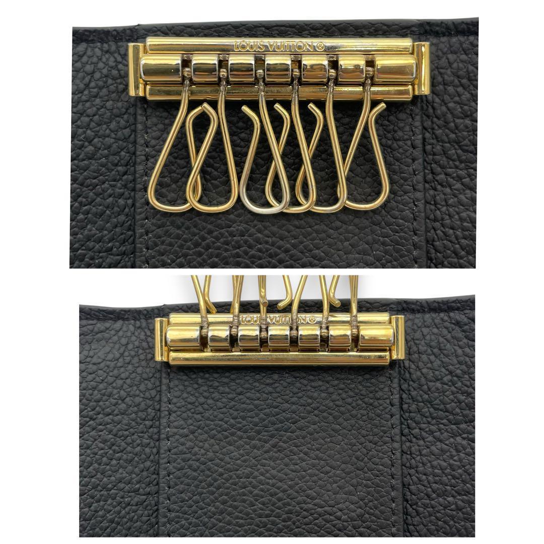 【新型ICモデル】ルイヴィトン 6連 キーケース モノグラム アンプラント 黒