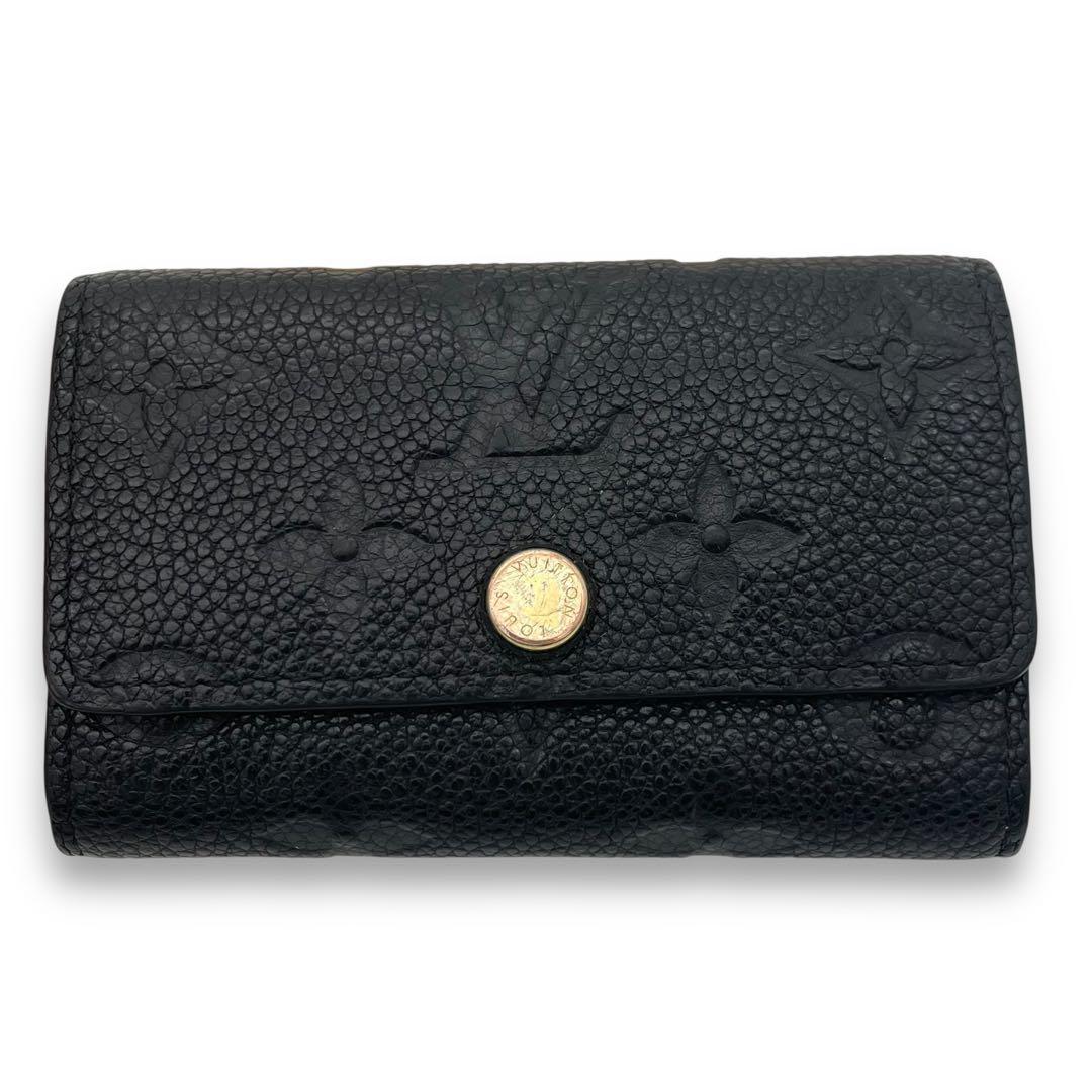 【新型ICモデル】ルイヴィトン 6連 キーケース モノグラム アンプラント 黒