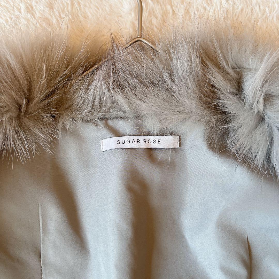 [超美品]SUGAR ROSE リアル フォクス ファー ベスト グレー