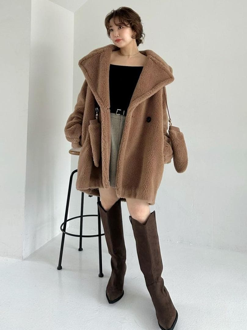 【新品未使用】FRAY I.D / ECOPELボアミドルコート