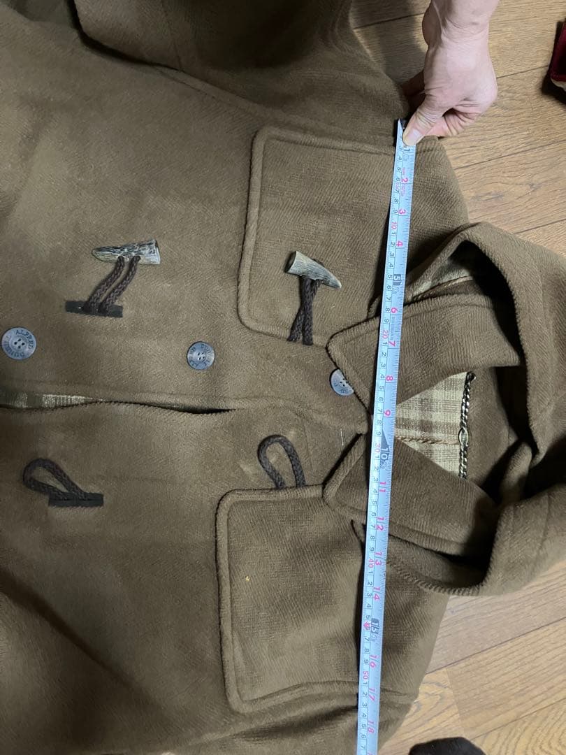 ダンヒル　ブラウン ダッフルコート フード付き